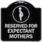 Signmission Reserved for Expectant Mothers W/ Graphic Heavy-Gauge Aluminum Sign, 18" L, 18" H, BS-1818-23202 A-DES-BS-1818-23202 - alternate 1